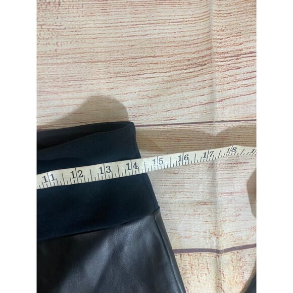 Assets By Spanx Women's Black Stretch Faux Leather Pants - Large - Picture 9 of 10